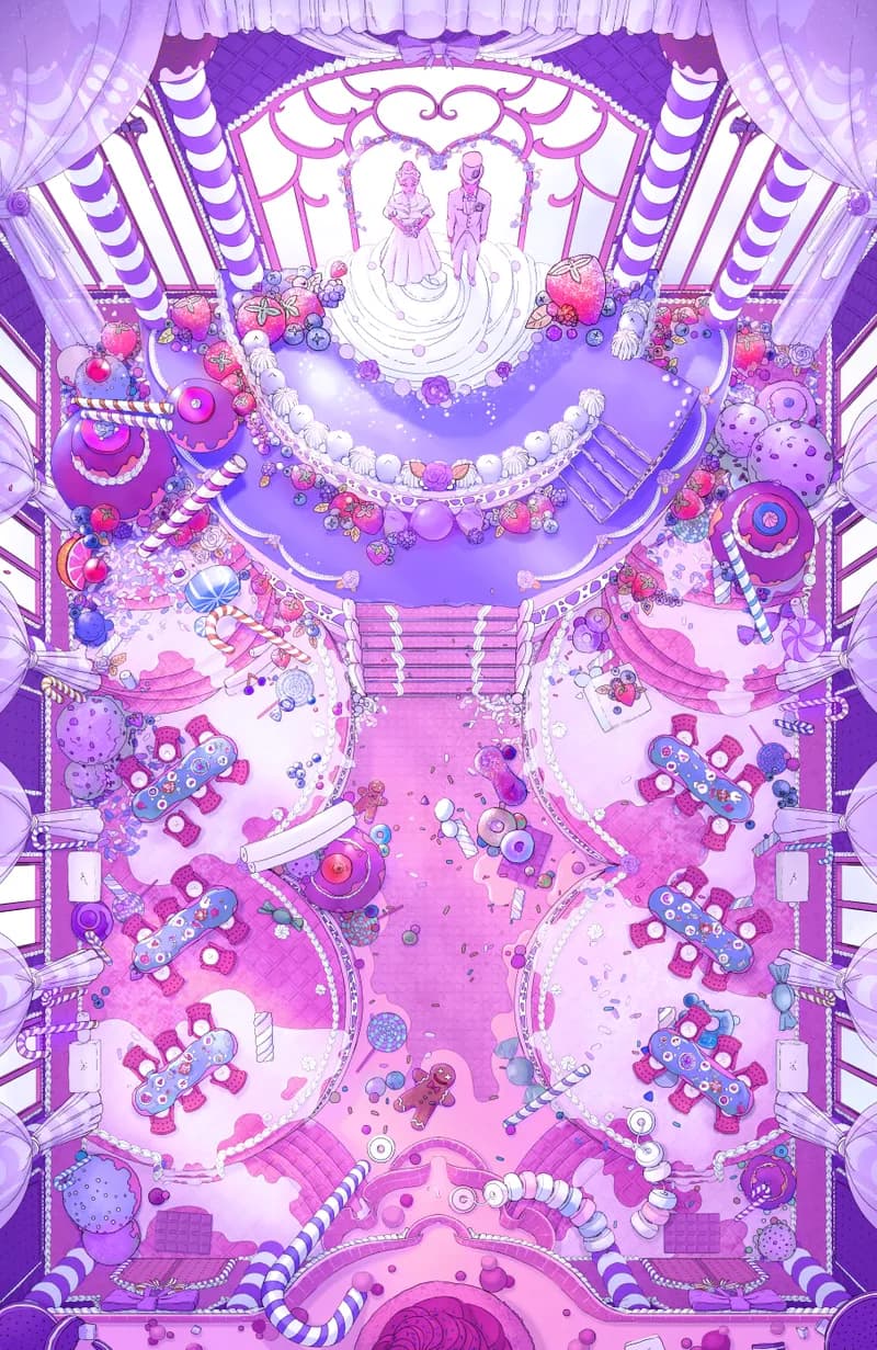 Candy Castle Banquet Hall map, Parma Violet variant thumbnail