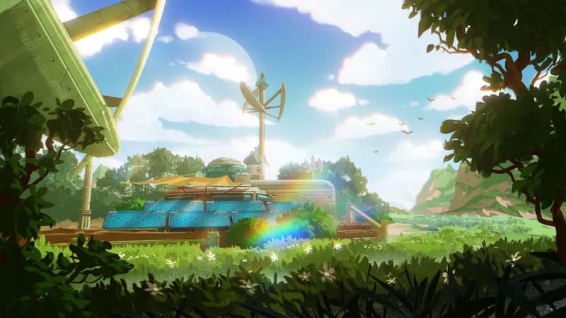 Solarpunk Tea Farm map, No Robots variant thumbnail