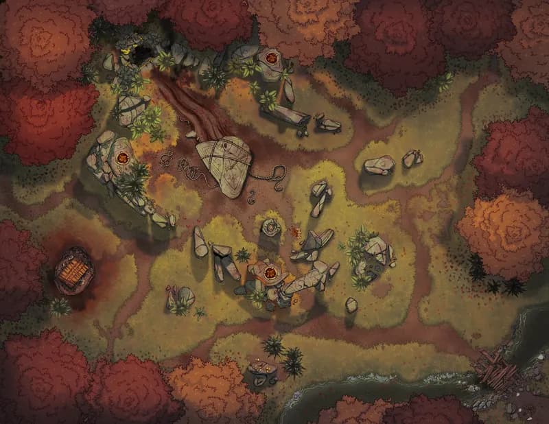 Henge Cave Entrance map, Autumn variant thumbnail