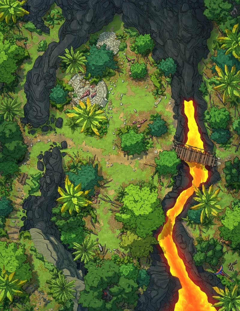Jungle Lava Flow map, Original Day variant thumbnail