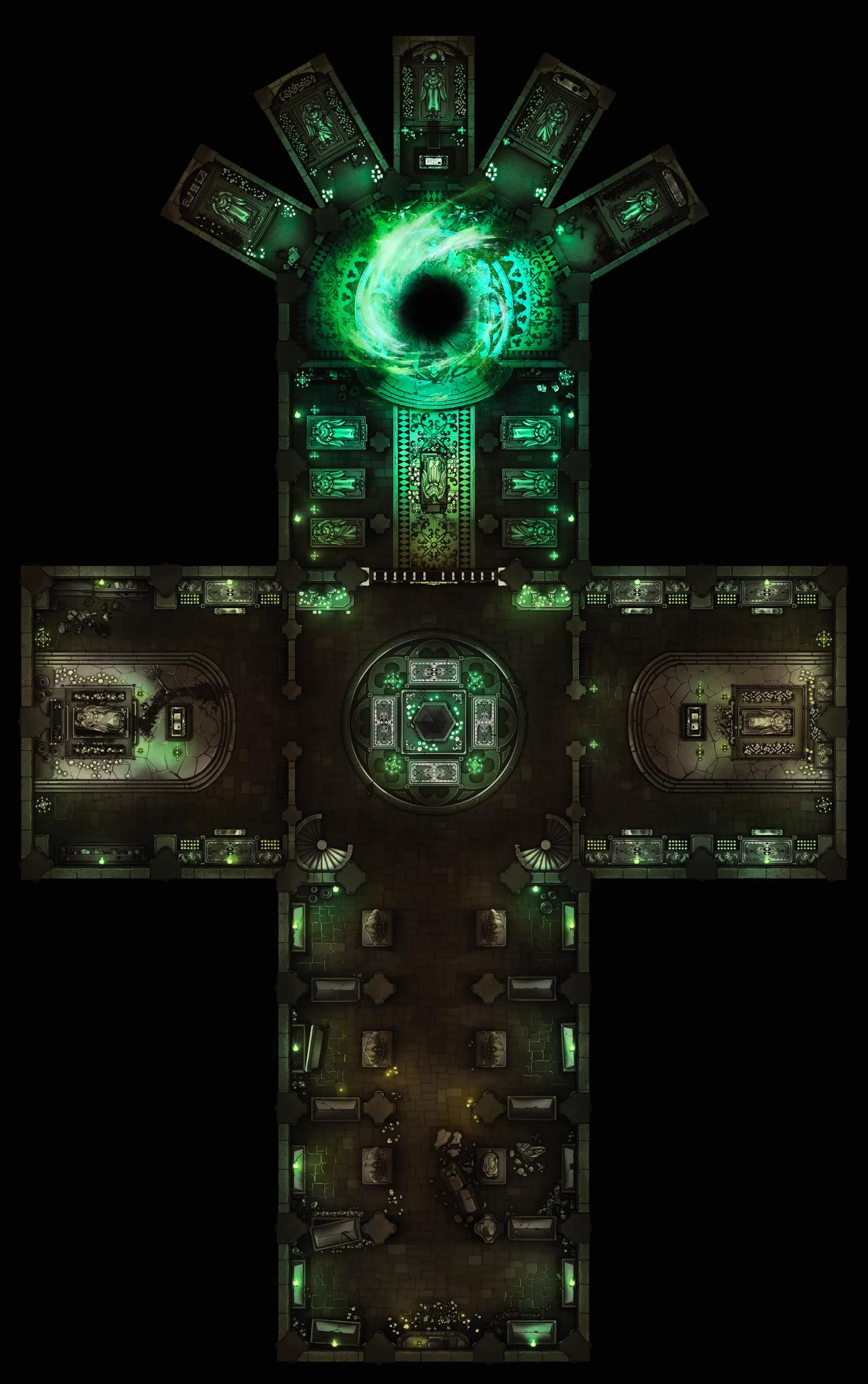 Grand Cathedral Crypt map, Emerald Gate variant thumbnail