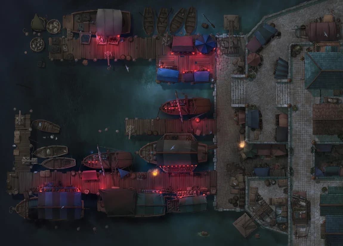 Trading Port map, Night Market variant thumbnail