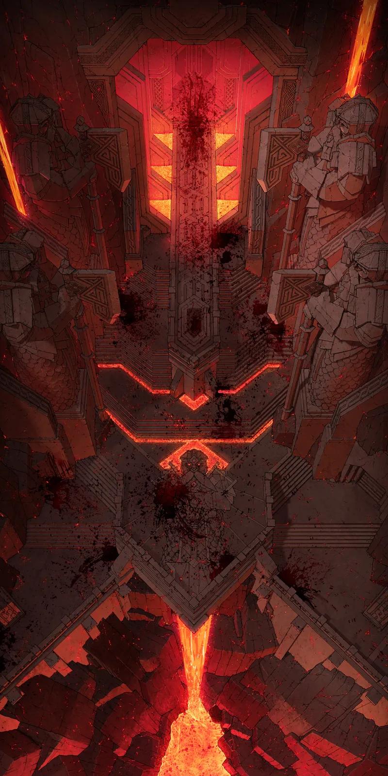 Dwarven Volcano Entrance map, Massacre variant thumbnail