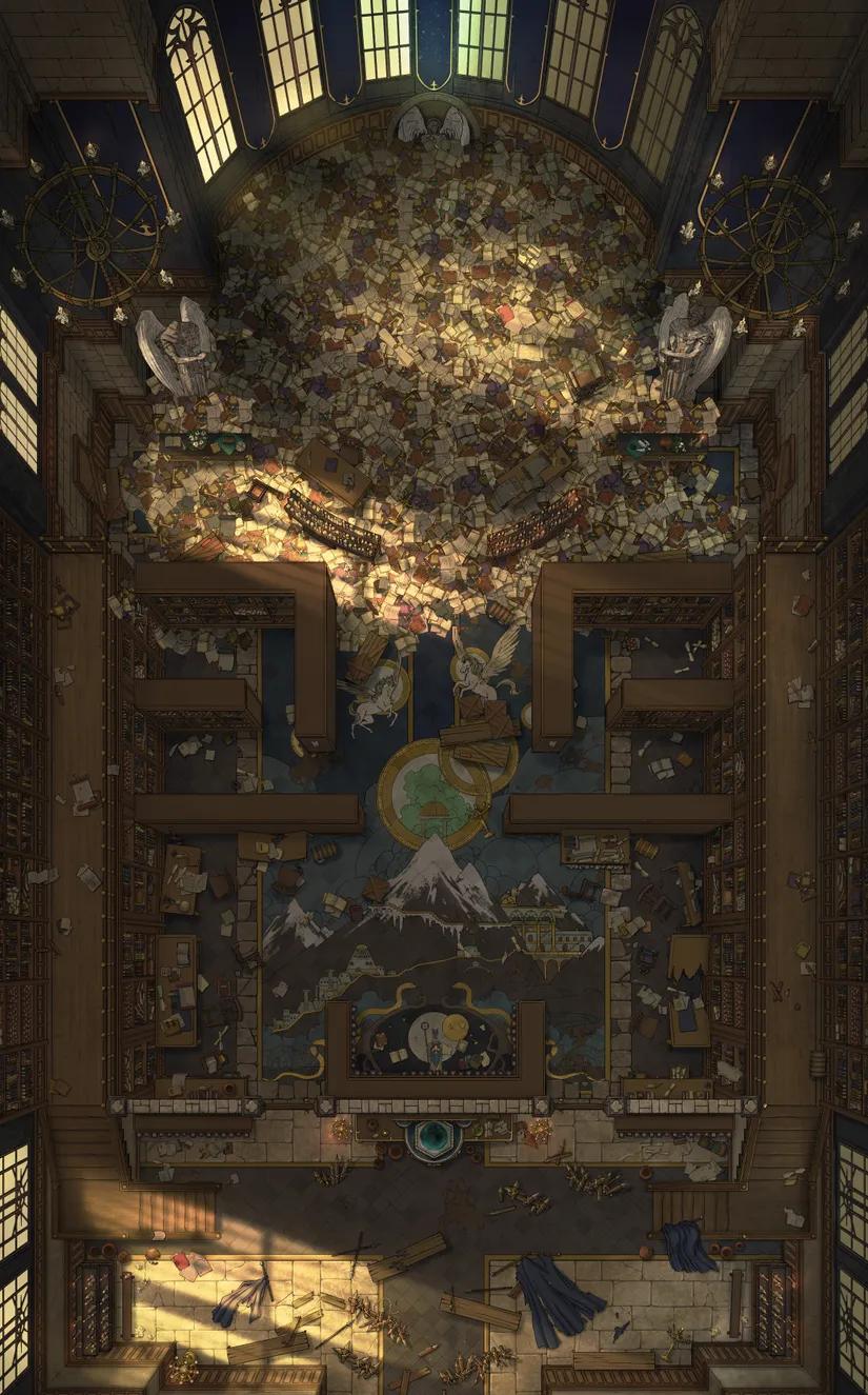 Celestial Chapel Interior map, Book Flood variant thumbnail