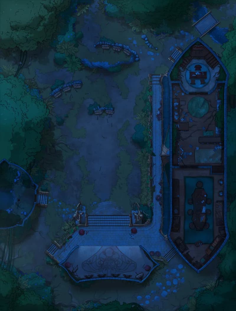 Elven Archery School map, Interior Floor 02 Night variant thumbnail