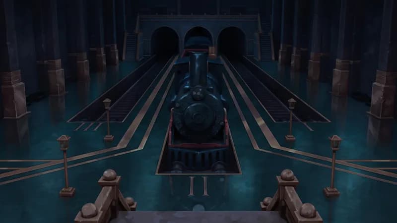 Train Station Platforms map, Dark variant thumbnail