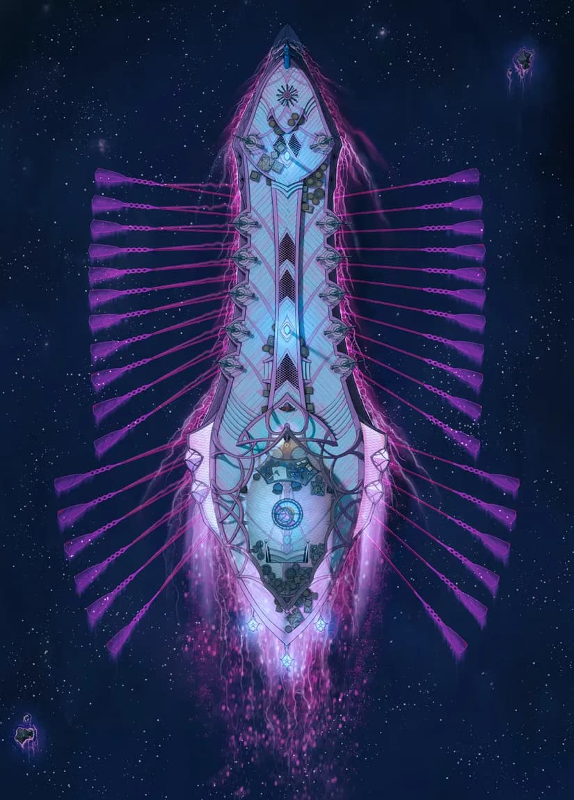 Drow Warship Interior map, Iridescent Top Deck variant thumbnail