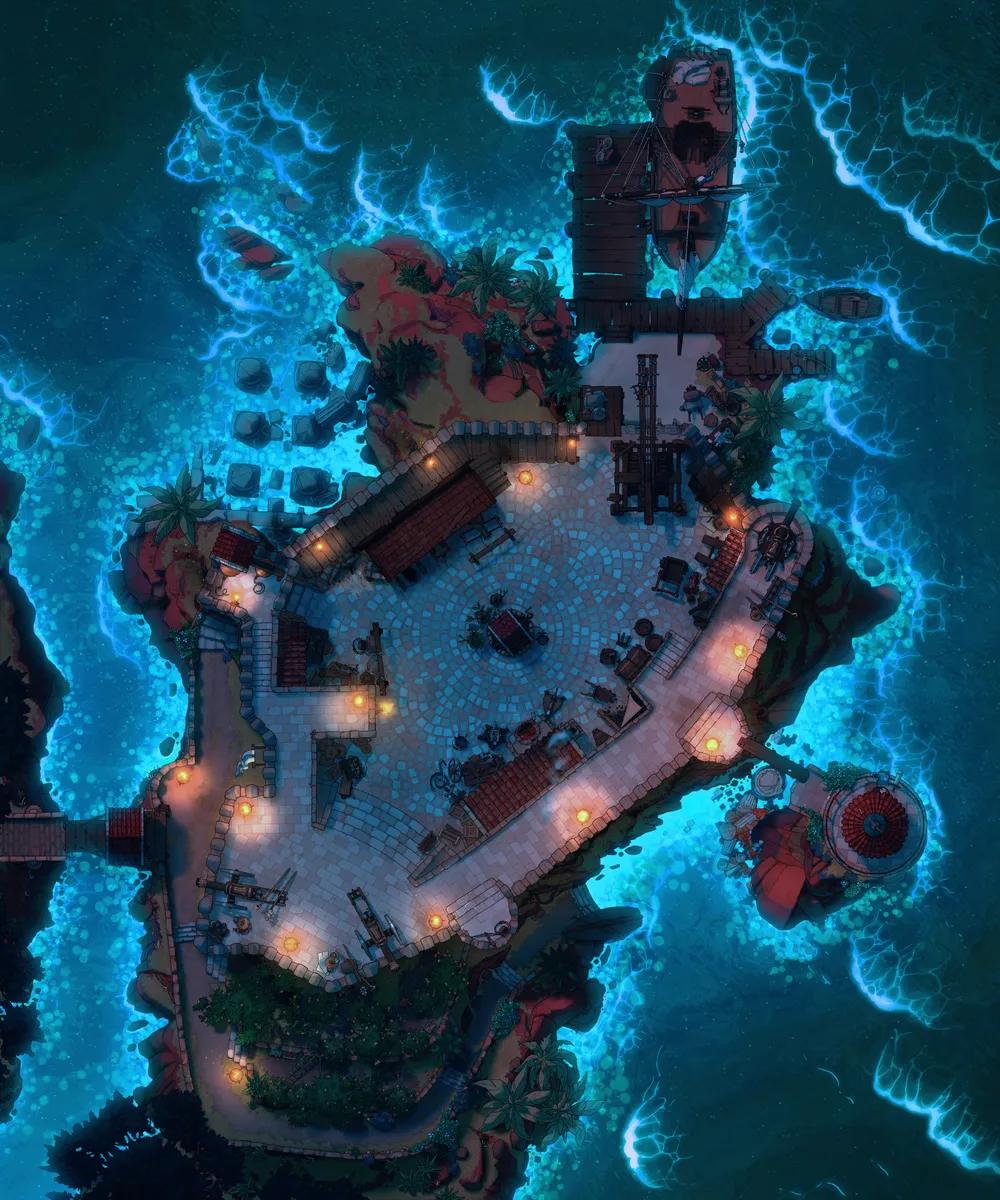 Templar Sea Fort map, Bioluminescent variant thumbnail