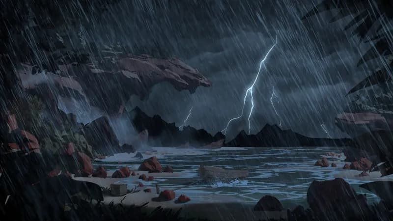 Beachside Cliff map, Rain variant thumbnail