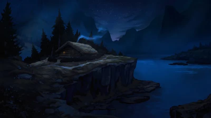 Fjordside Cabin map, Original Night variant thumbnail