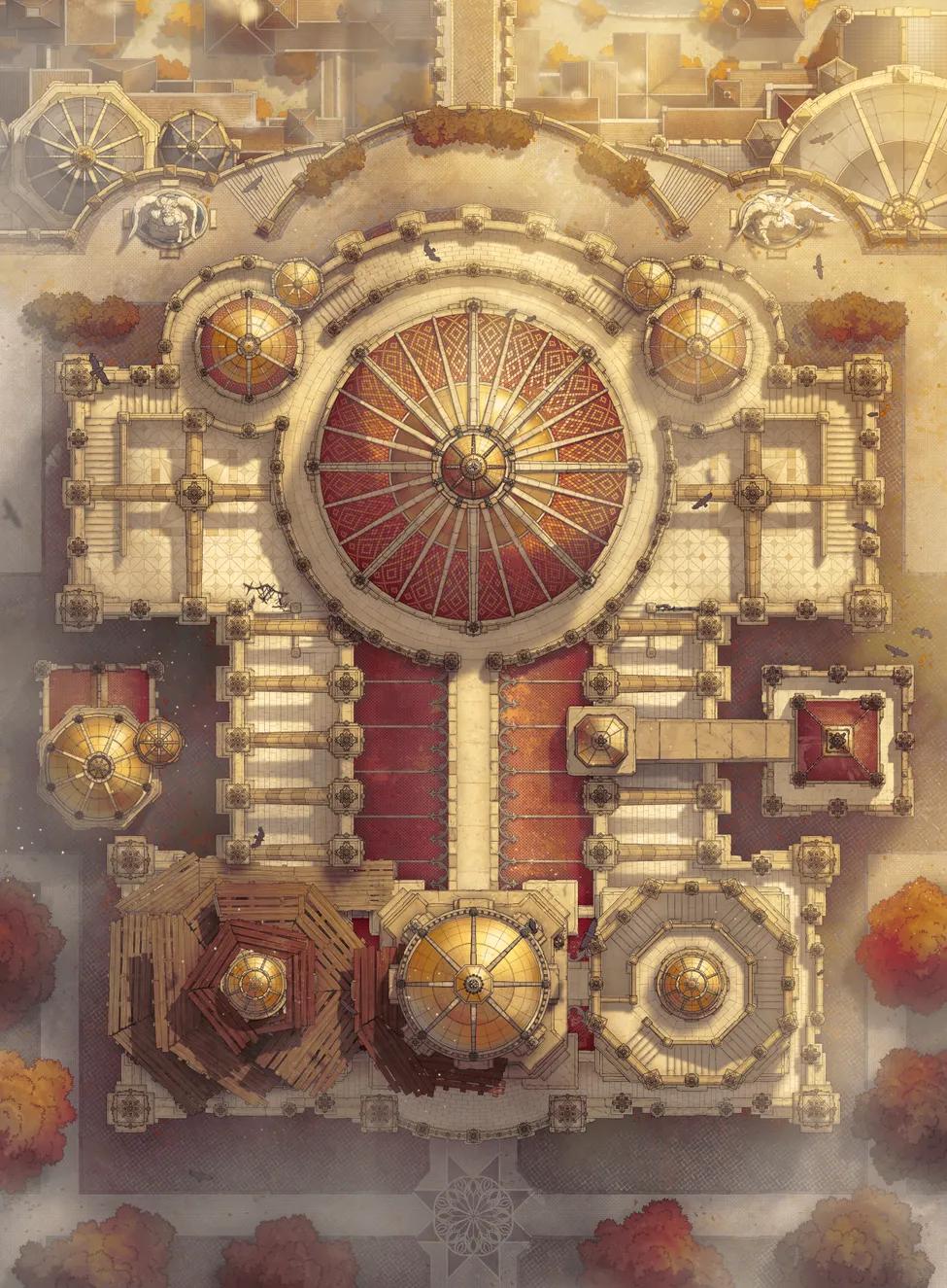 Golden Cathedral Rooftops map, Autumn variant thumbnail