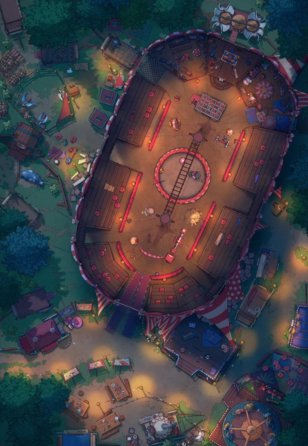 Travelling Circus map, Original Interior Night variant thumbnail
