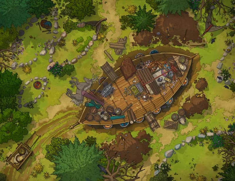 Viking Burial map, Original Day variant