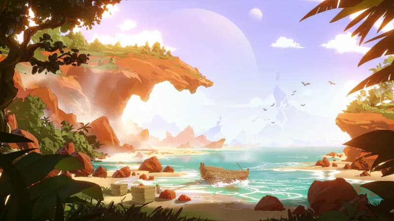 Beachside Cliff map, Otherworldy Day variant thumbnail