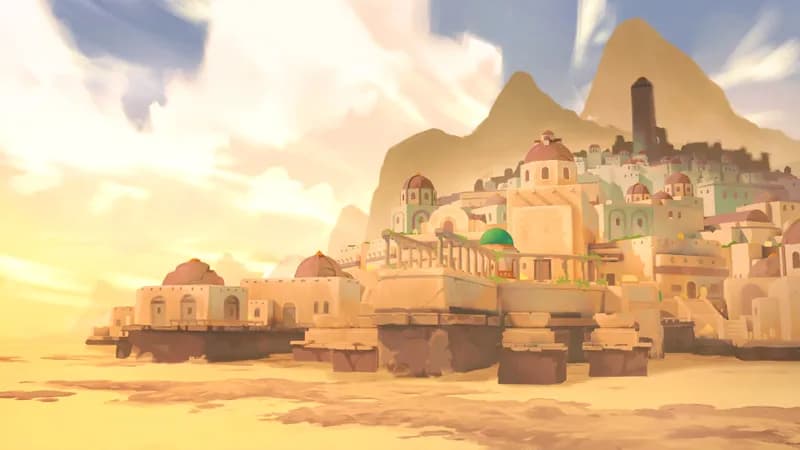 Shimmering Port map, Desert variant thumbnail