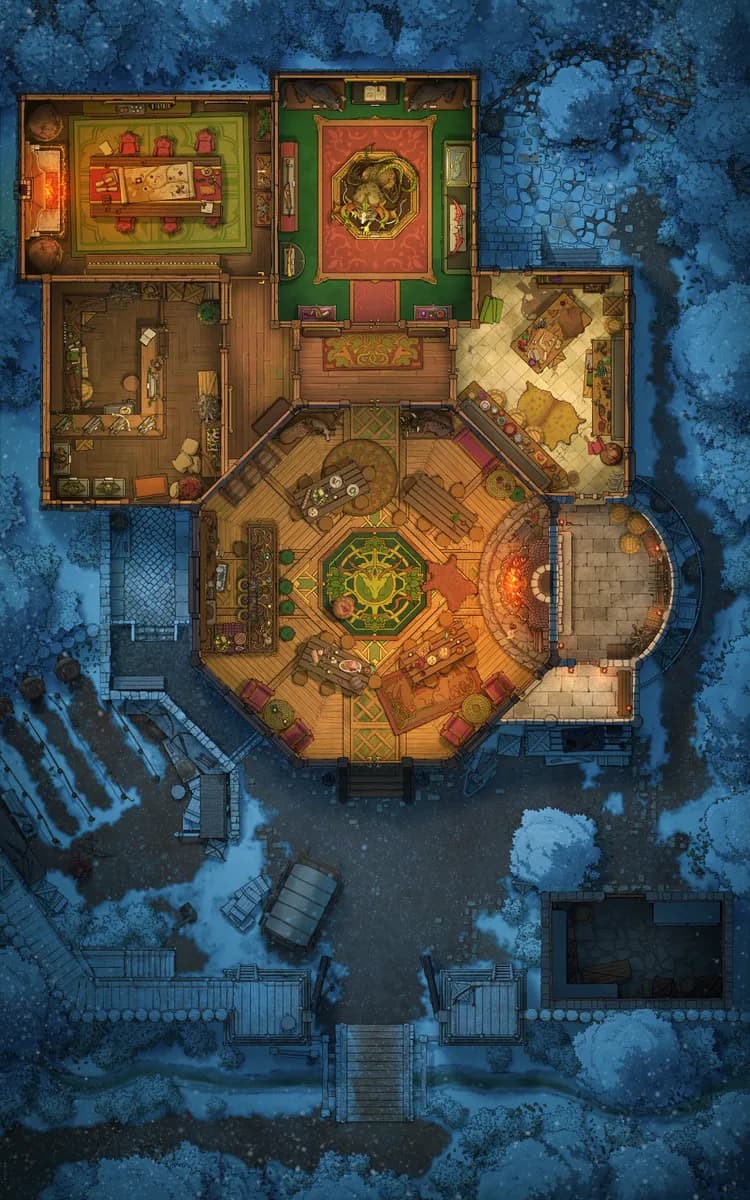 Village Hunting Guild map, Winter Night variant thumbnail