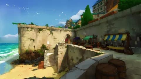 Beach Town map, Clear Sky Day variant thumbnail