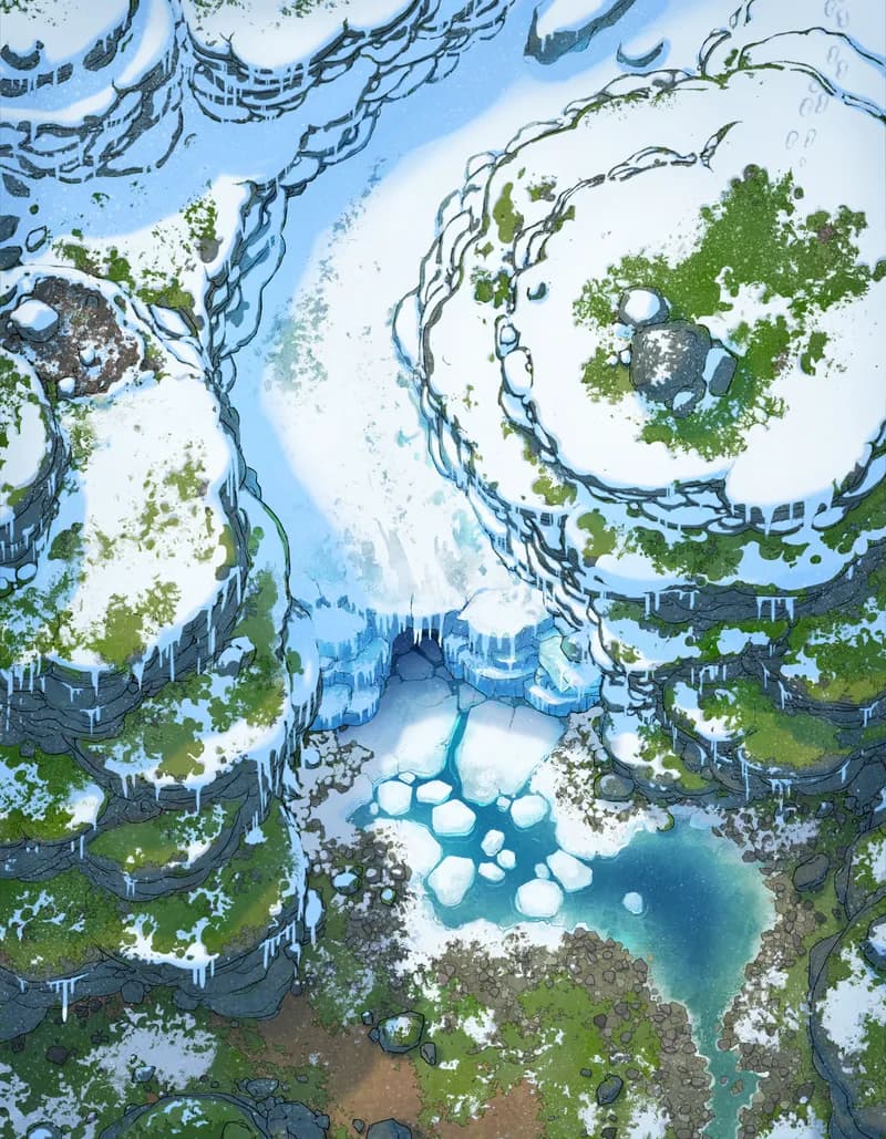Melting Glacier map, No Plants variant thumbnail