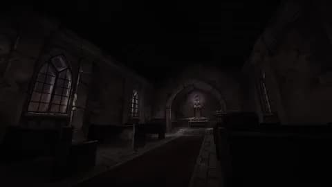 Peaceful Village Church map, Interior Desert Night variant