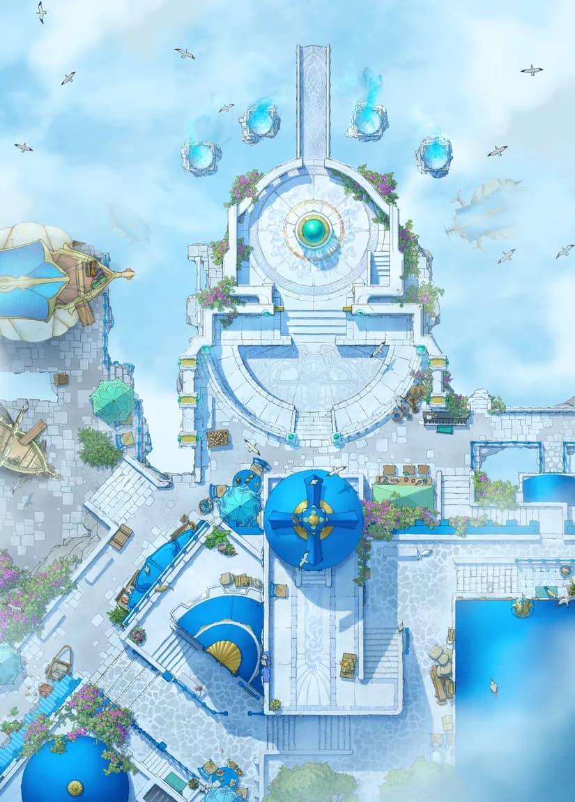 Shimmering Port map, Sky variant thumbnail