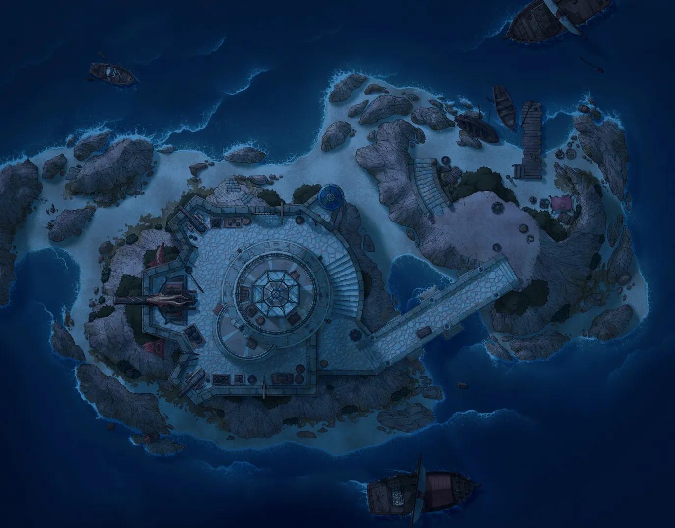 Lighthouse Isle map, Dark variant thumbnail