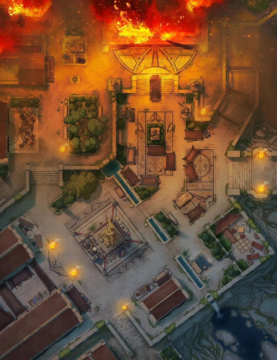 Ancient City Plaza map, Fire variant thumbnail