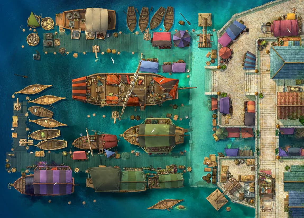 Trading Port map, Flood Stage 01 variant thumbnail