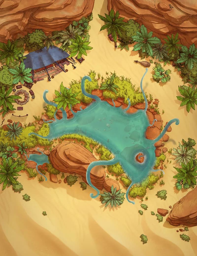 Verdant Oasis map, Water Weird variant thumbnail