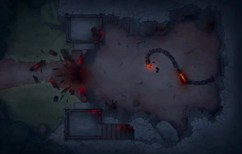 Abandoned Mine Entrance map, Escaped Dragon Night variant thumbnail