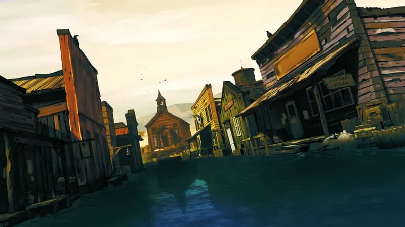 Wild West Town map, Flood Day variant thumbnail