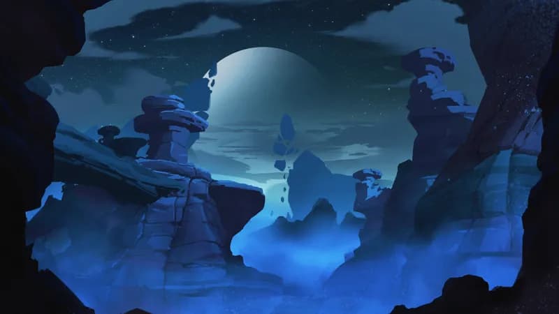 Alien Canyon Burrows map, Cliff Night variant thumbnail
