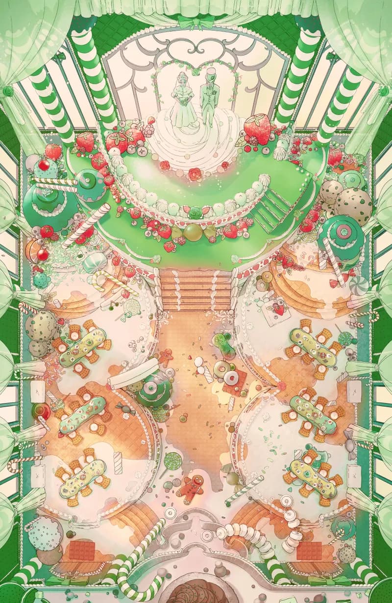 Candy Castle Banquet Hall map, Mint Green variant thumbnail