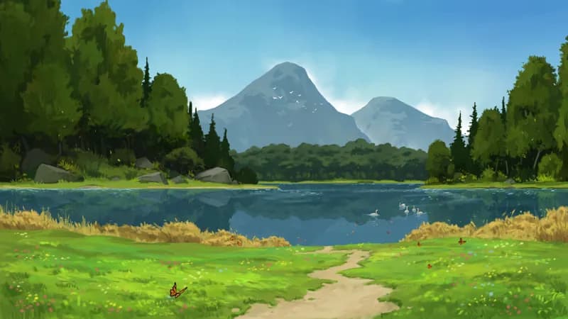 Serene Lakeside map, Natural Day variant thumbnail