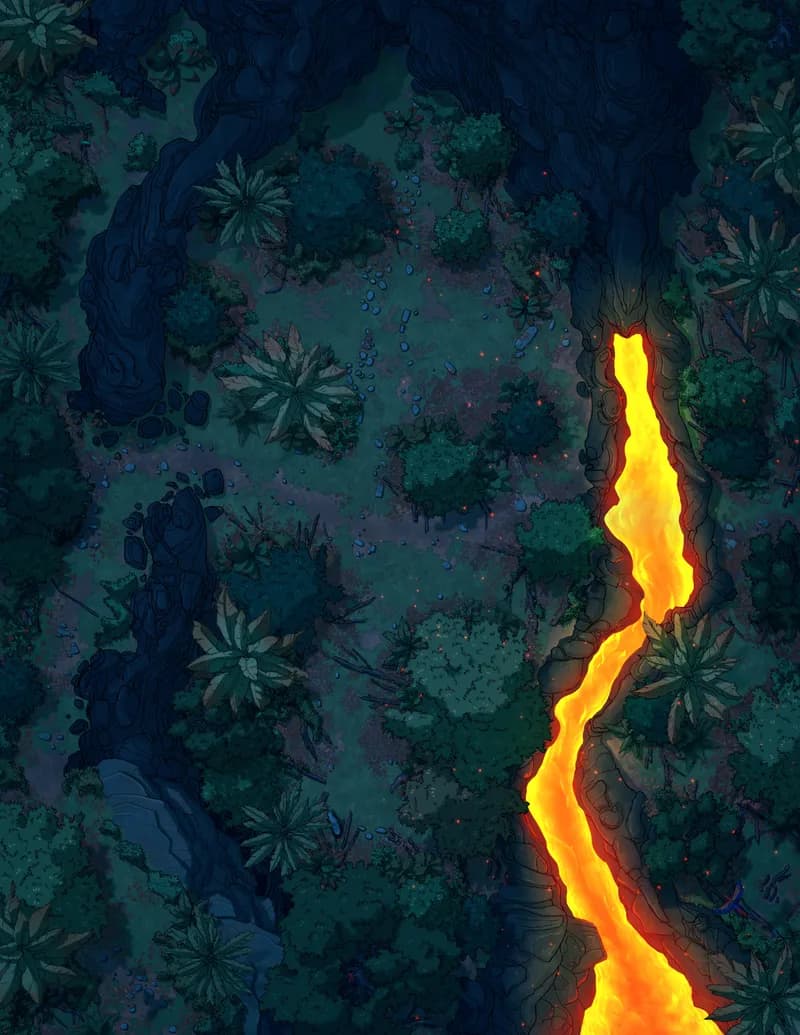 Jungle Lava Flow map, Natural Night variant thumbnail
