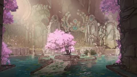 Flooded Fey Ruins map, Spring variant