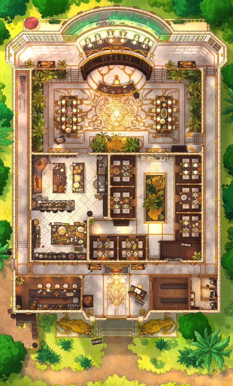 Monster Hunter Restaurant map, Opulent Day variant thumbnail