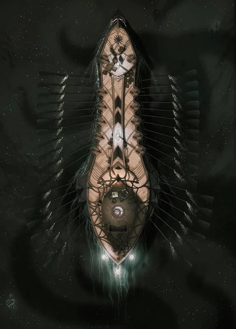 Drow Warship Interior map, Darkness Below Top Deck variant thumbnail