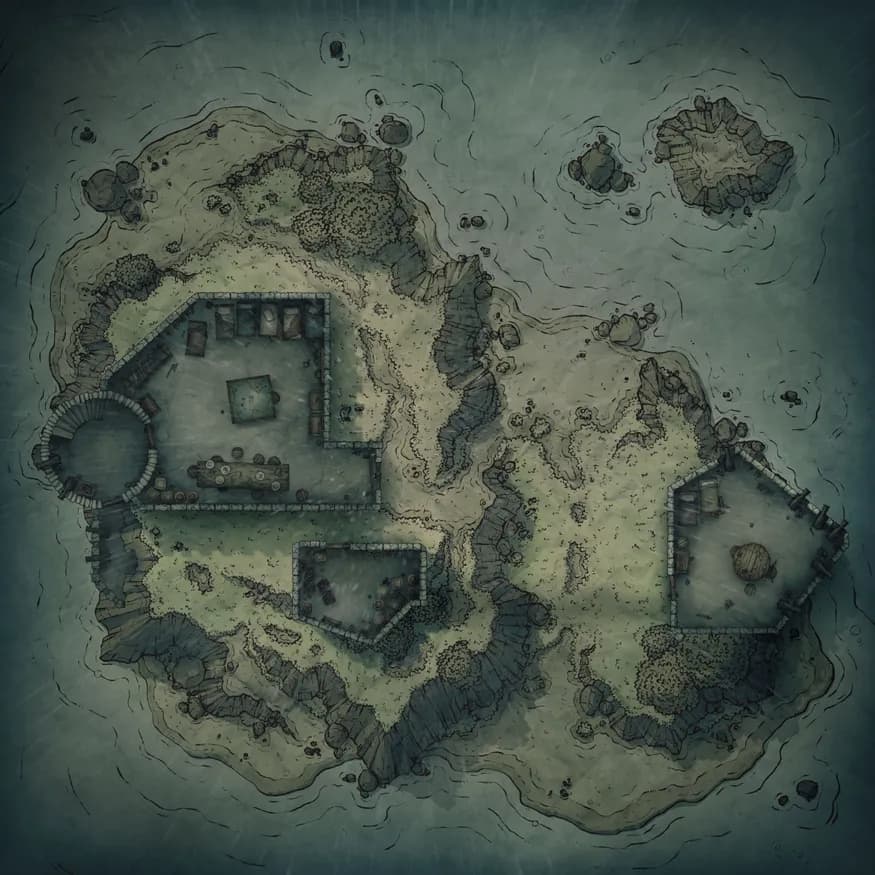 Island Fort map, Rain Ground Floor variant