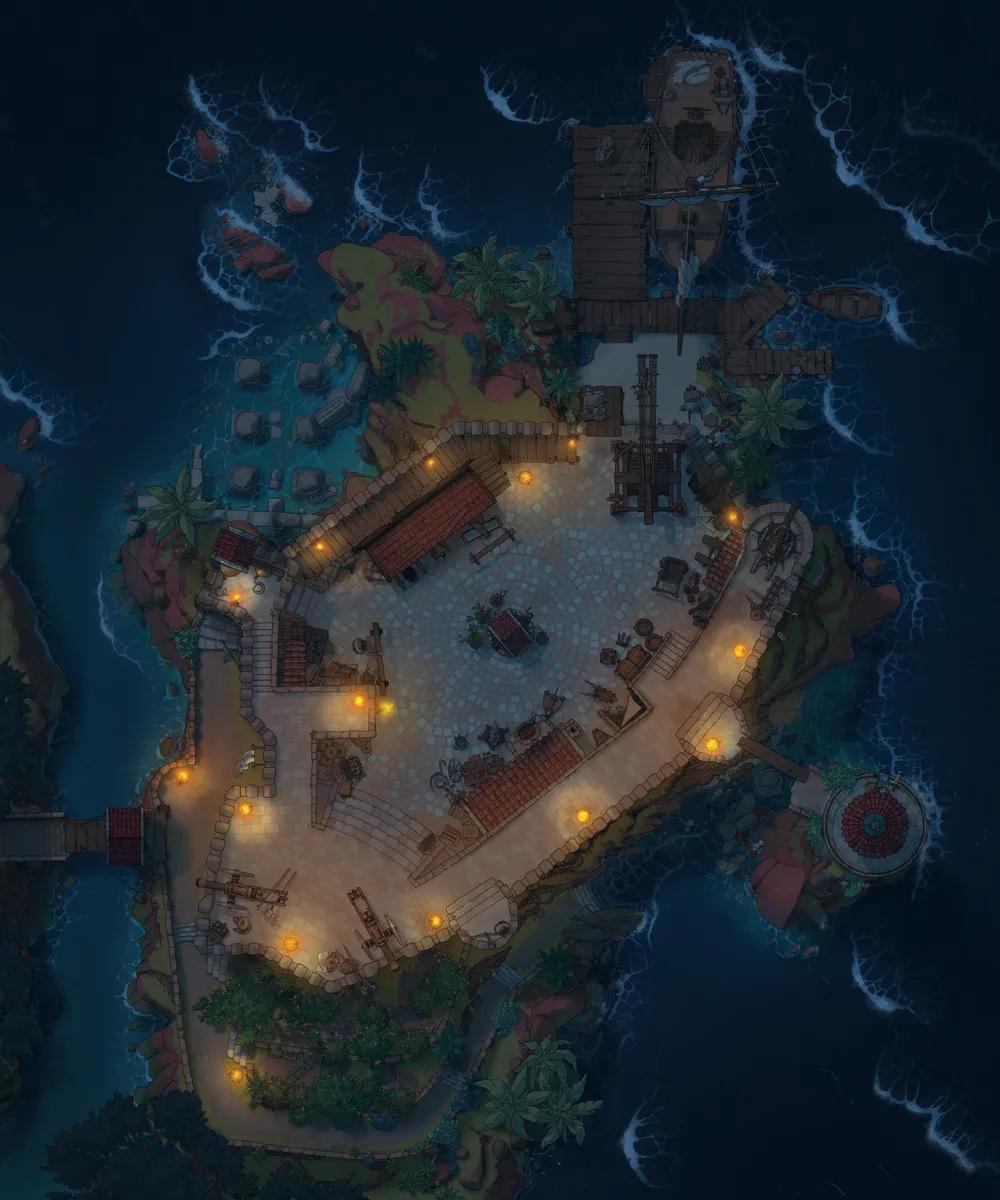 Templar Sea Fort map, Original Night variant thumbnail