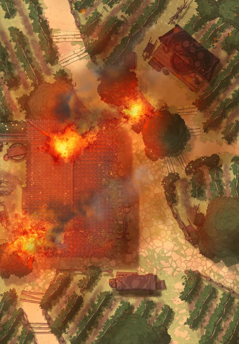Vivid Vineyard map, Fire variant thumbnail