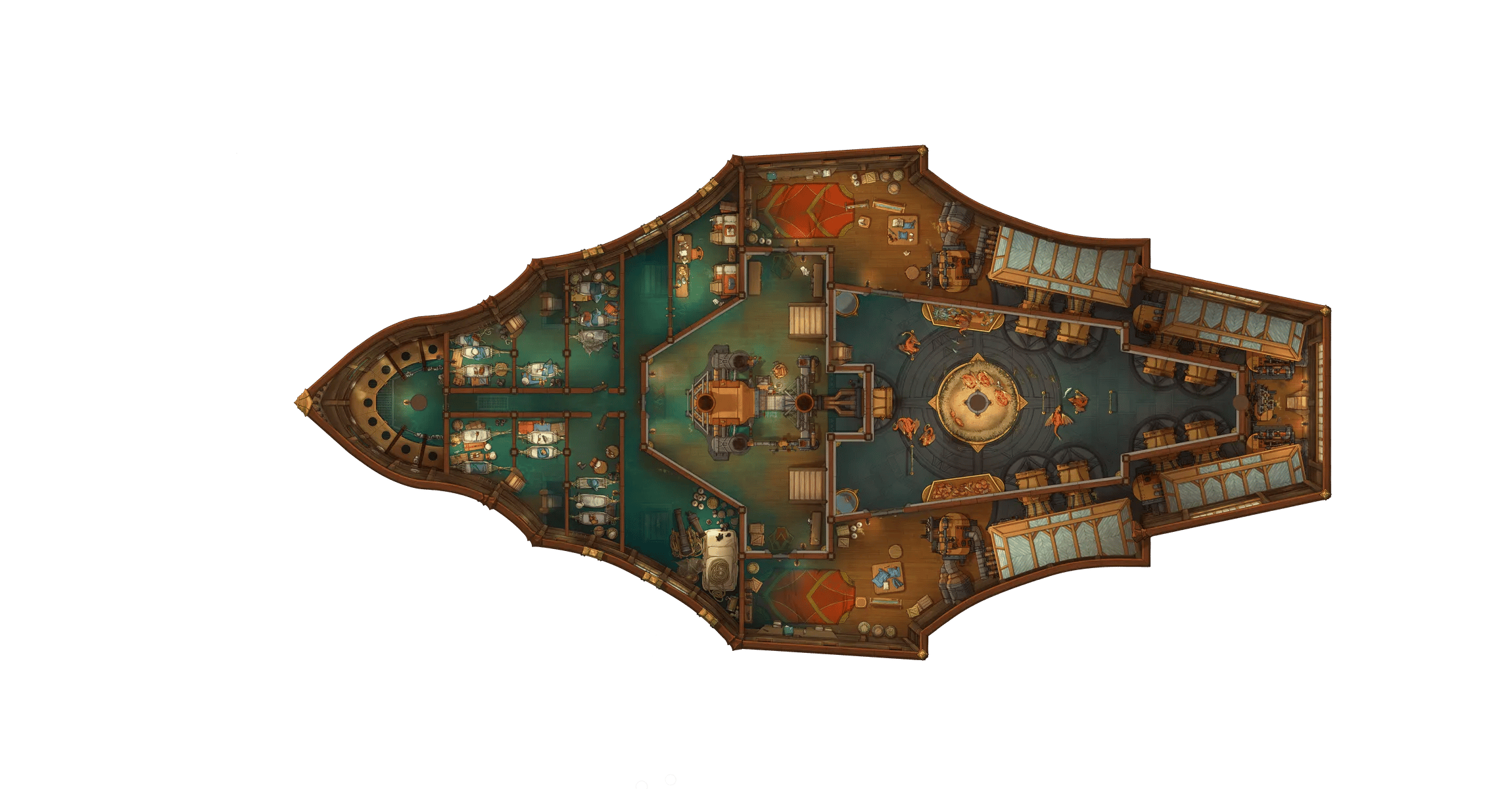 Dragon Ship - Lower Deck map, Flooding variant thumbnail