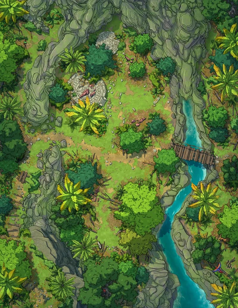 Jungle Lava Flow map, River variant thumbnail