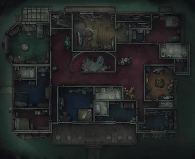 Grand Hunter's House map, Upper Floor Abandoned variant thumbnail