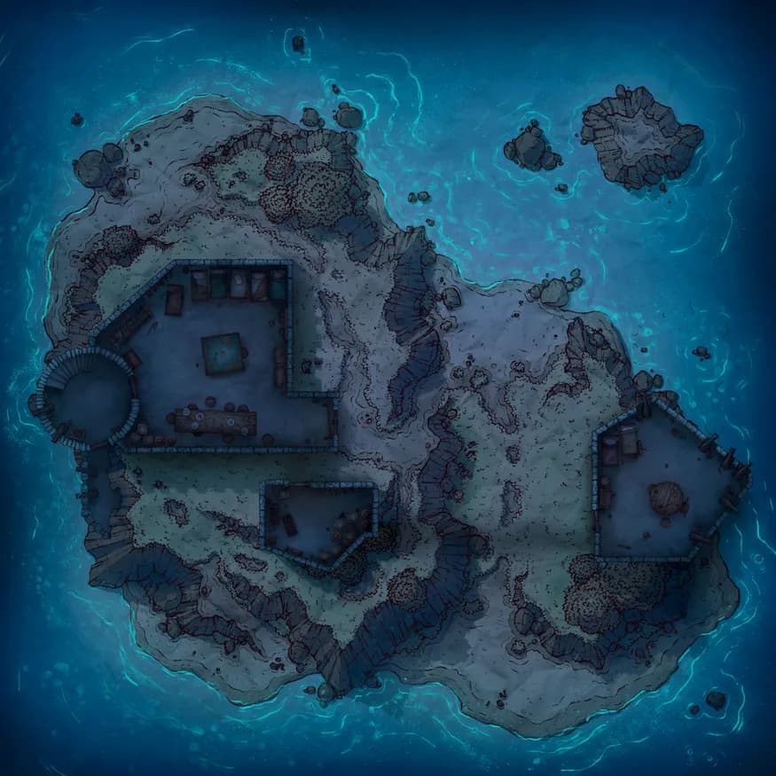 Island Fort map, Ground Floor Glowy Plankton variant