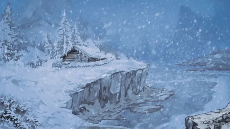 Fjordside Cabin map, Winter variant thumbnail