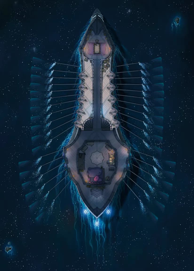 Drow Warship Interior map, Night Middle Deck variant thumbnail