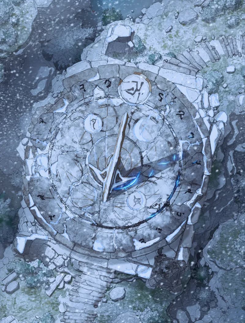 Giant Ancient Sundial map, Winter variant thumbnail