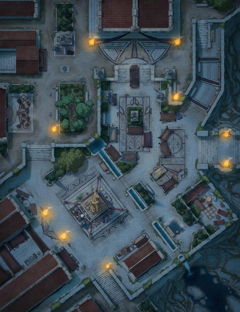Ancient City Plaza map, Original Night variant thumbnail