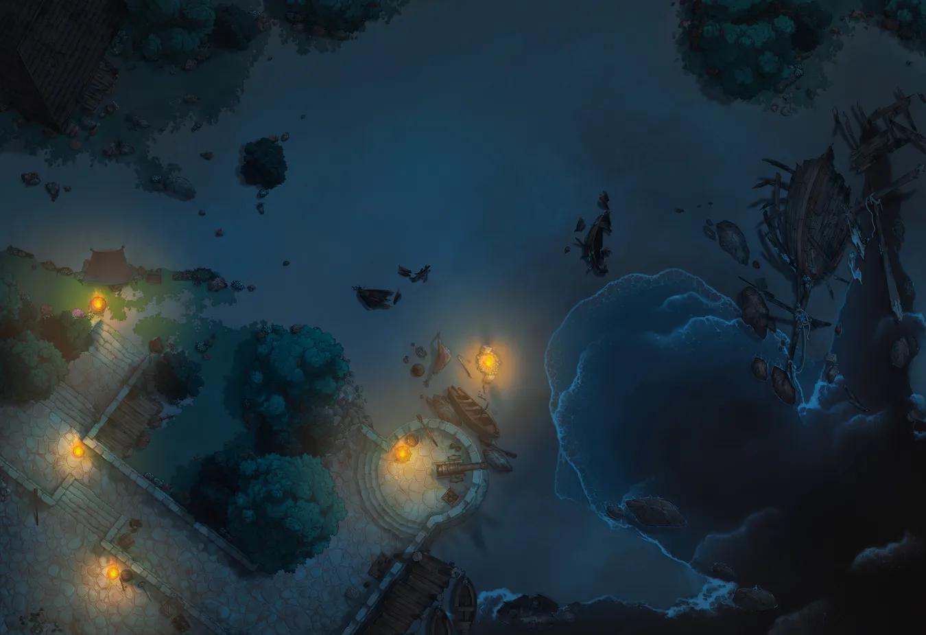 Secret Cove map, No Cliff Night variant thumbnail