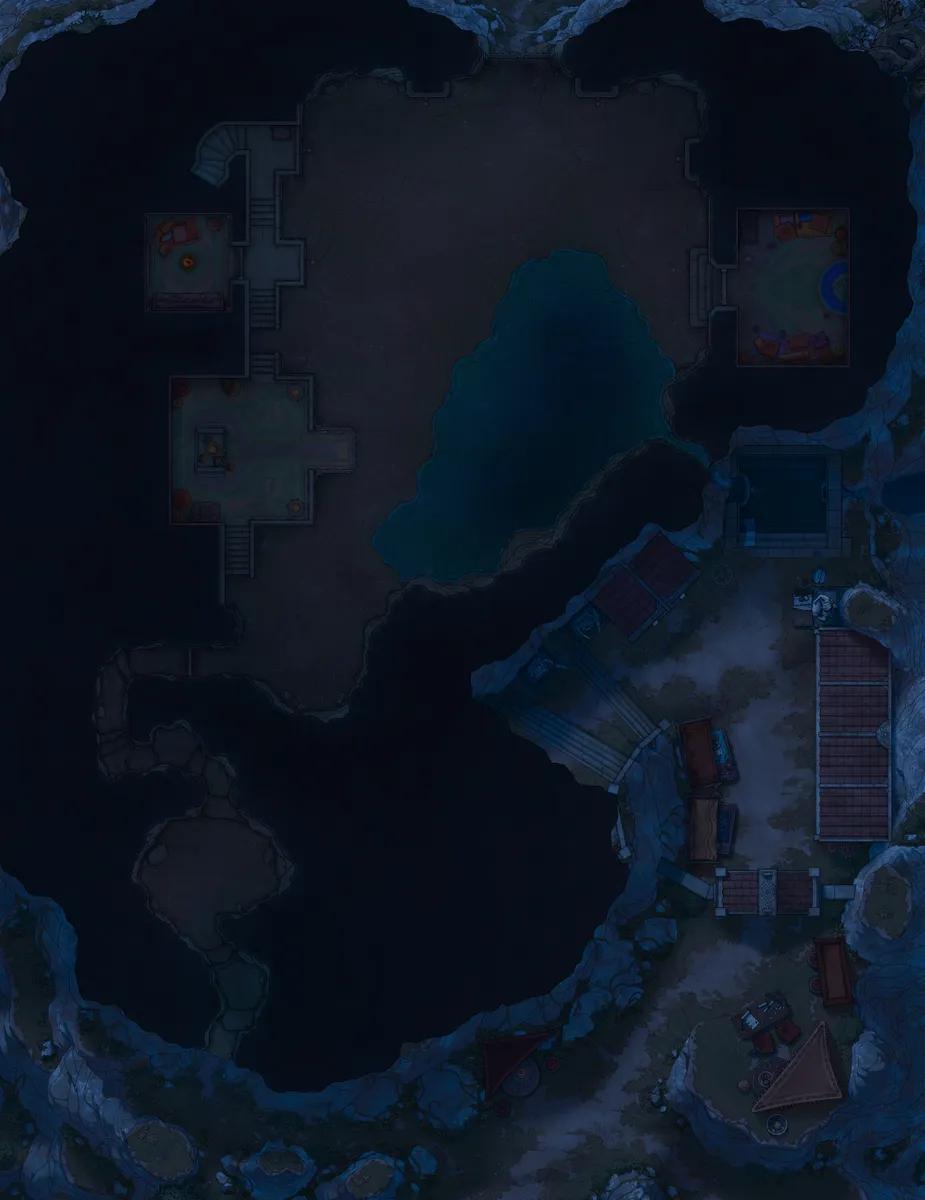 Temple of the Oracle map, Oracles Lair No Snake Dark variant thumbnail